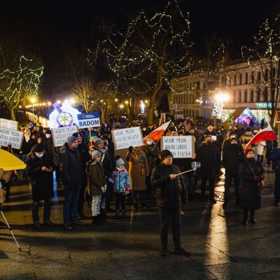 Protest w Radomiu w obronie LEX TVN